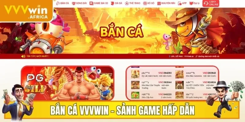 Bắn cá VVVWIN - sảnh game hấp dẫn